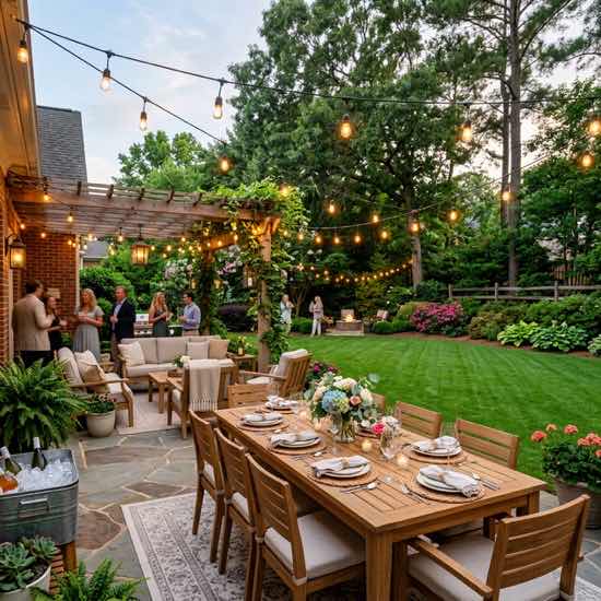 Preparing Yard For Backyard Party Dogs