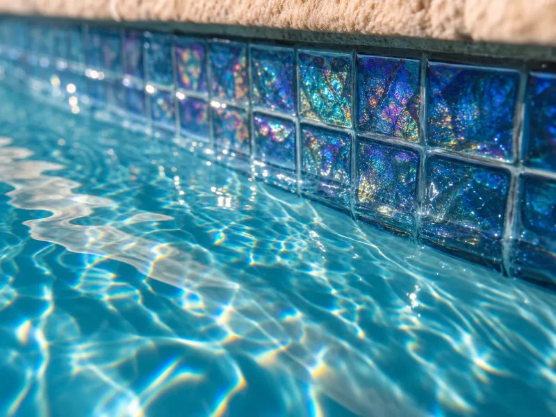 Glass tile, polished to jewelry